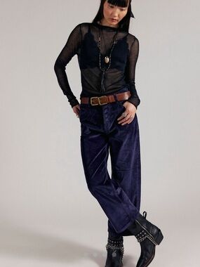 We The Free Deep Trance Dropped Corduroy Jeans in Deep Seas NWT 29